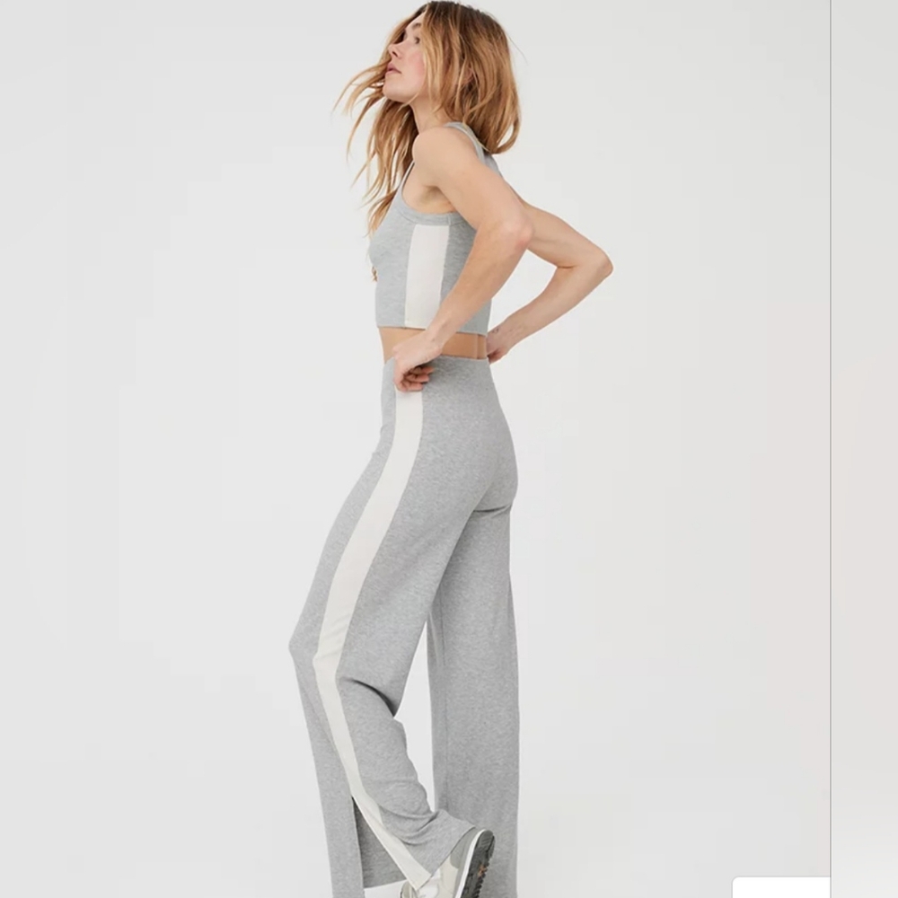 OFFLINE By Aerie Thumbs Up Heavyweight Ribbed Wide Leg Pant